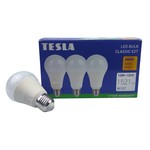 Tesla - LED žárovka BULB E27, 12W, 230V, 1521lm, 25 000h, 3000K teplá bílá 220st, 3 pack