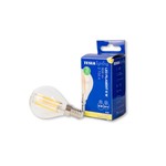 Tesla - LED žárovka miniglobe FILAMENT RETRO E14, 6W, 230V,806lm,25 000h, 2700K teplá b.,360st,čirá